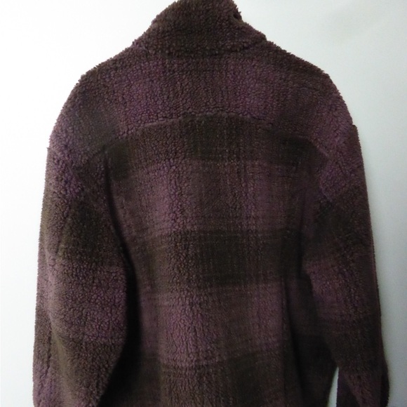 Levi’s Faux Sherpa Relaxed Fit Vintage Trucker Work Jacket NWT Plaid Dyed - Picture 4 of 12